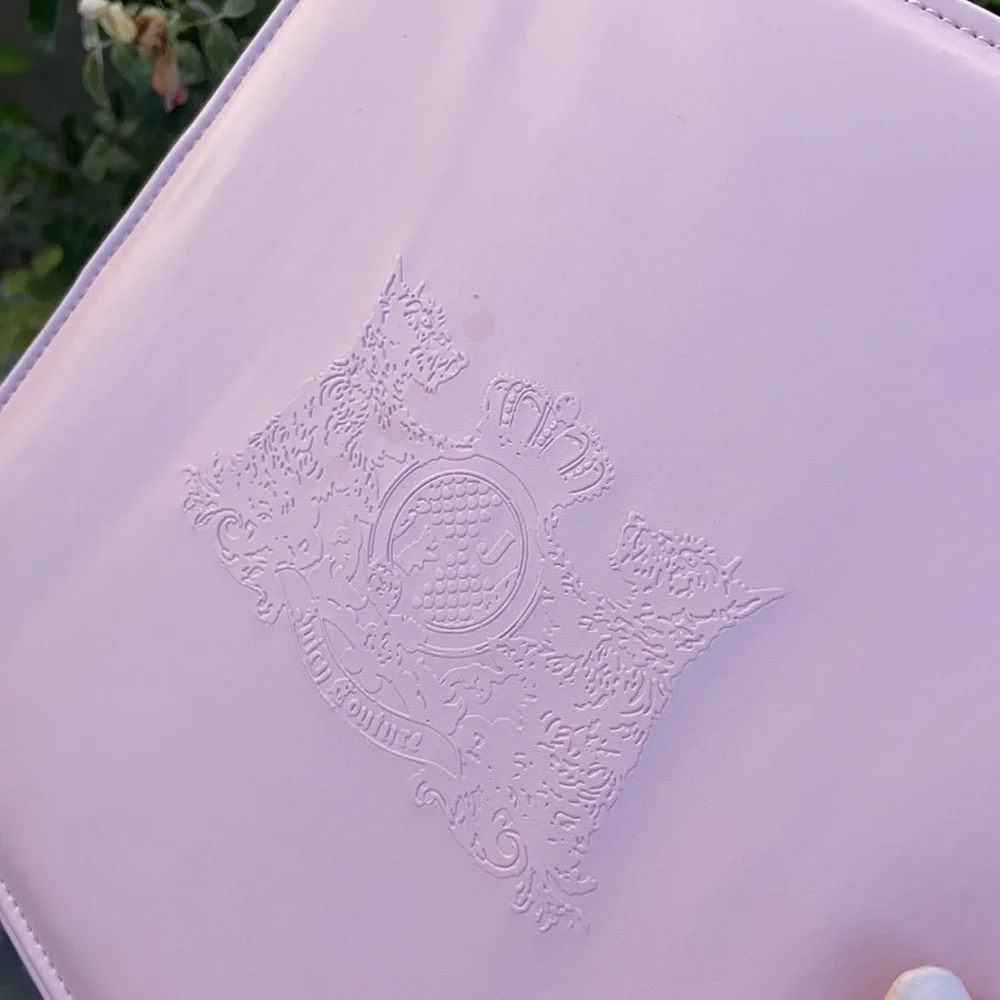 Y2K JUICY COUTURE PINK FAUX LEATHER DISPLAY STORAGE BOX CASE MAKEUP CASE JEWELRY